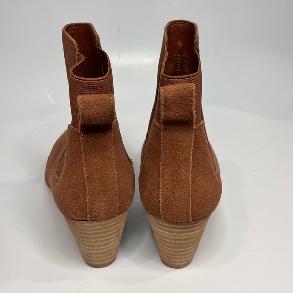 Lands End suede wedge booties size 9 - Picture 3 of 7